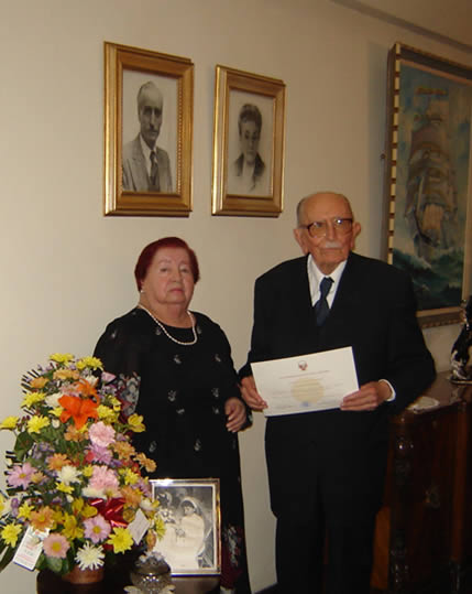 Gustavo Pons Muzzo con su amada esposa Aurea